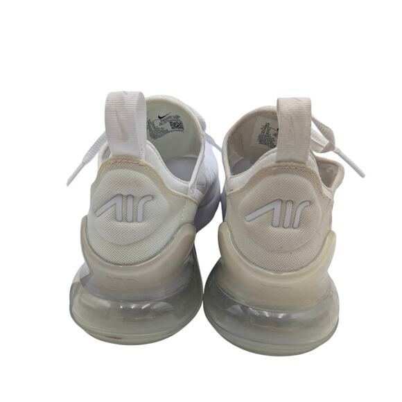 Nike Air Max 270 Lace-Up Sneakers Shoes Unisex Kids White Size US4Y EU36 - Picture 6 of 11